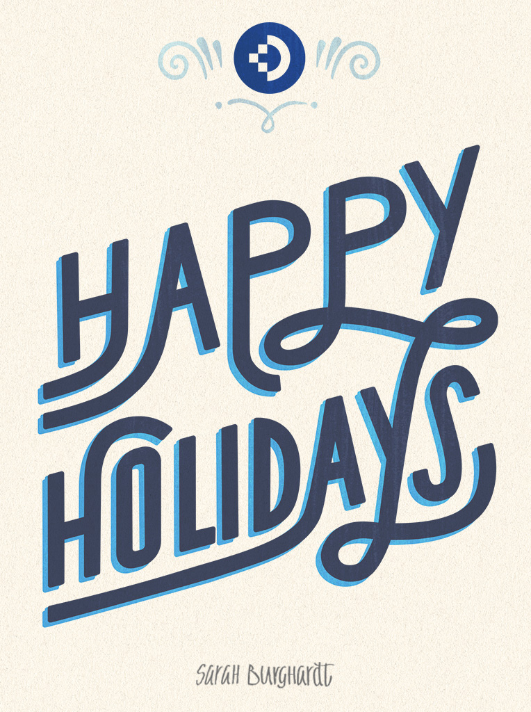Happy Holidays Lettering by Sarah Burghardt