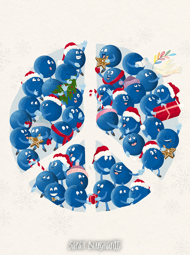 Illustrierte Weihnachtskarte by Sarah Burghardt